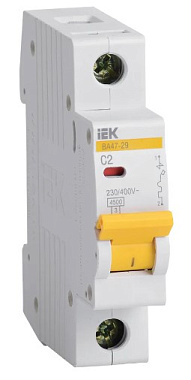 Автоматический выключатель 1P   2A (C) 4,5kA ВА 47-29 IEK
