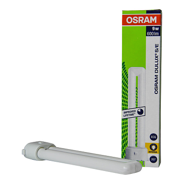Лампа люминесцентная DULUX S/E 9W/41-827 2G7 мягкий тёплый белый свет Osram