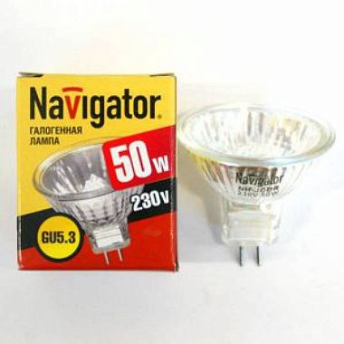 Лампа галогенная  50W 230V GU5.3 2000h Navigator 94 224