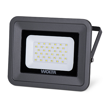 Прожектор светодиодный WOLTA WFL-30W/06 30Вт 5700К IP65 серый