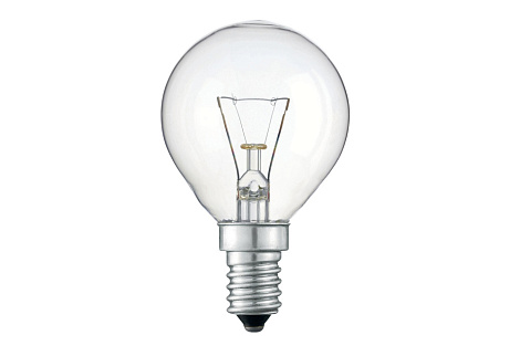 Лампа накаливания Е14 60Вт 230В шар прозр. D45мм Osram