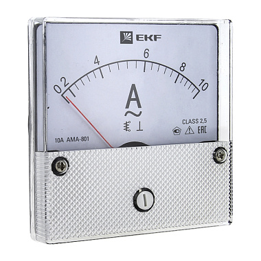 Амперметр аналоговый 400А (80х80) круглый вырез трансф. подкл. AMA-801 EKF