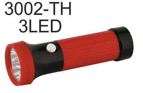 Фонарь Ultraflash красный 3LED 1 реж 3XR03 пласт блист-пакет
