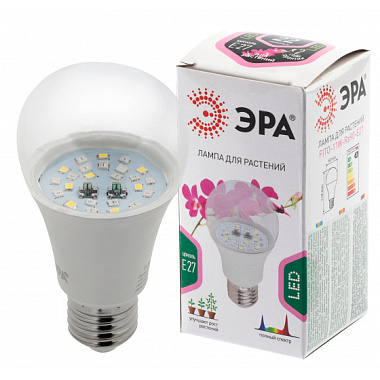 Лампа для растений светодиодная Е27 11Вт полного спектра new ЭРА Б0050603