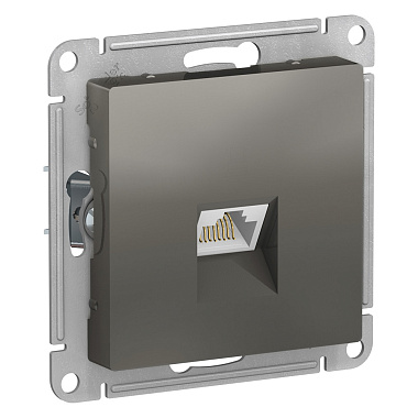 Розетка 1 СП комп. RJ45 кат.5е механизм SE AtlasDesign сталь