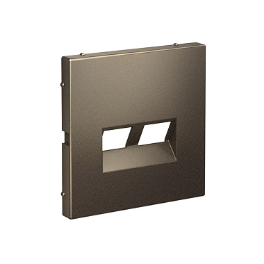 Лицевая панель розетки 2-местной для функций типа Keystone SE ArtGallery мокко