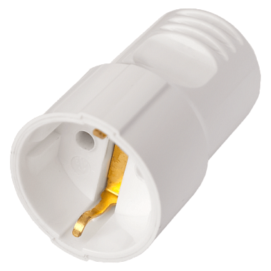 Гнездо штепсельное (розетка переносная) с заземлением 16А 250В белый Bylectrica