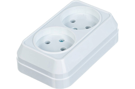 Розетка 2 ОП 16А Makel SivaUstu белый