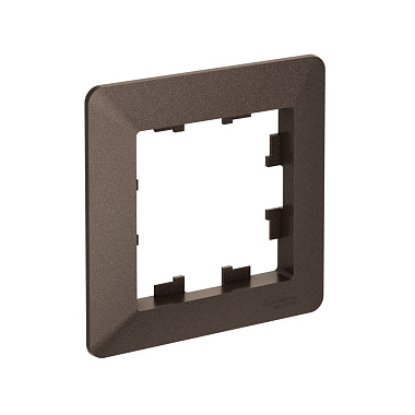 Рамка 1-постовая SE AtlasDesign Air мокко/дымчатый черный