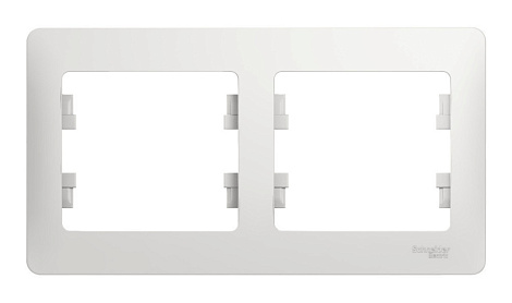Рамка 2-постовая гориз. SE Glossa белый