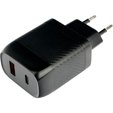 Зарядное устройство Cablexpert MP3A-PC-30, 20Вт, 3А, быстрая зарядка QC3.0/PD, 1 порт Type-C, черный (кор.)