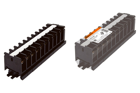 Клеммный терминал БЗН 30А на DIN-рейку наборный 10 пар TDM