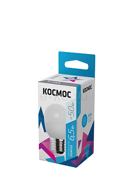 Лампа светодиодная Е27   6,5Вт 4500К 220В шарик GL45 Космос