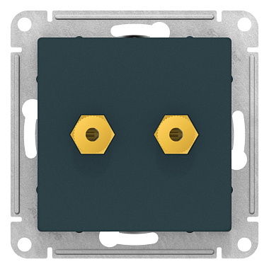 Розетка 1 СП аудио двойная механизм SE AtlasDesign изумруд