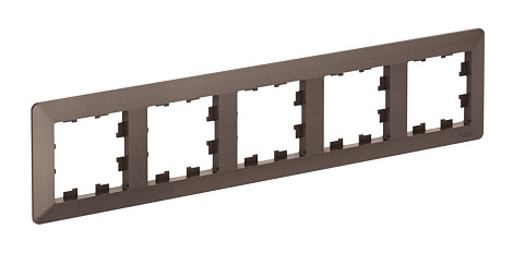 Рамка 5-постовая SE AtlasDesign Air мокко/дымчатый черный