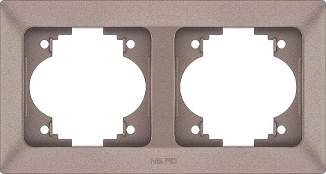 Рамка 2-постовая гориз. Ne-ad Aras мокко