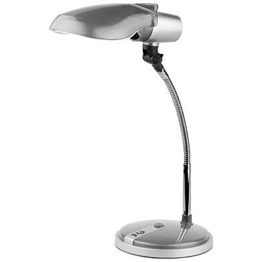 Светильник настольный ЭРА NE301-E27-15W-S серебро Б0004463