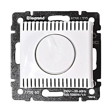 Светорегулятор 1 СП 1000Вт поворотный (диммер) механизм Legrand Valena белый