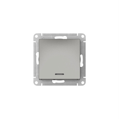 Переключатель 1 СП 10АХ с подсв. сх.6а механизм безвинт. зажим SE AtlasDesign сталь