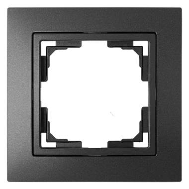Рамка 1-постовая с вставкой Bylectrica Уют графит