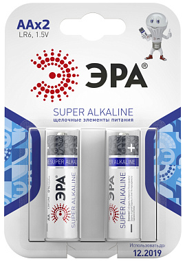 Элемент питания ЭРА LR6-2BL SUPER Alkaline C0038452