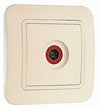 Розетка 1 СП TV проходная Makel Lillium кремовый