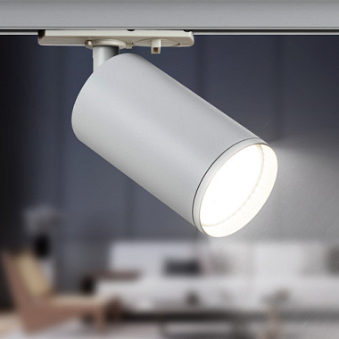 Светильник трековый однофазный под лампу GU10 до 15Вт белый ЭРА Б0053309