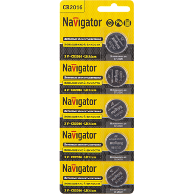 Элемент питания (типоразмер 2016) литиевый 5BL Navigator 94 763