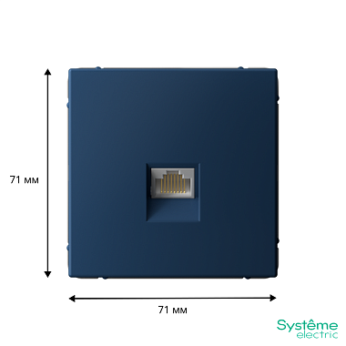Розетка 1 СП комп. RJ45 кат.5е механизм SE ArtGallery аквамарин