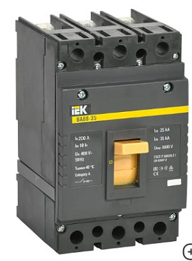 Выключатель автоматический 3P 200А 35kA ВА88-35 IEK
