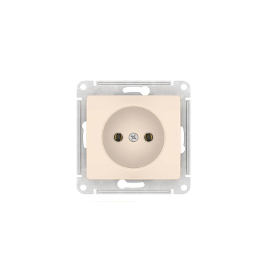 Розетка 1 СП 16А механизм безвинт. зажим SE Glossa бежевый