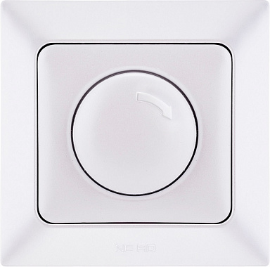 Светорегулятор 1 СП 800Вт поворотный (диммер) Ne-ad Aras белый жемчуг