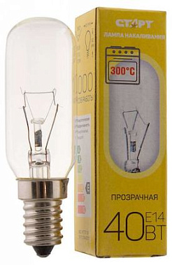 Лампа накаливания Е14 40Вт 220В для духовых шкафов СТАРТ OVEN