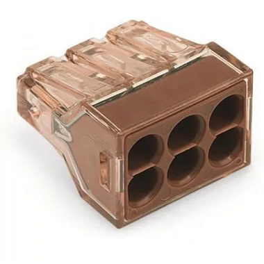 Зажим безвинтовой 3х(1,5-4,0) без пасты 773-606 (50шт/упак) Wago