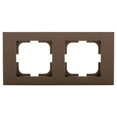 Рамка 2-постовая Ovivo Grano мокко