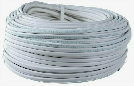 ПУГНП 2х1,5 Провод бытовой плоский белый ГОСТ (ККЗ)