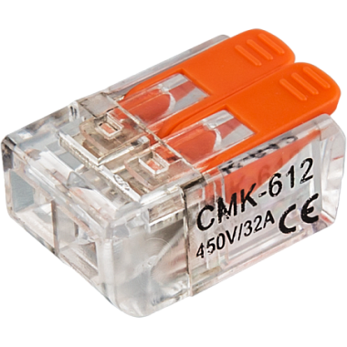 Зажим безвинтовой 2х(0,2-2,5) с рычагами СМК-612 (5шт/упак) Navigator 61 685