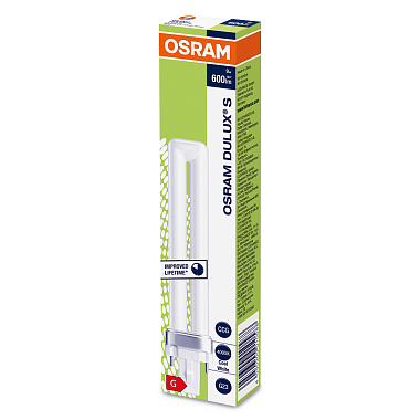 Лампа люм. G23  9Вт 4000К компактная Dulux S Osram
