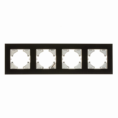 Рамка 4-постовая Gusi Electric Ugra аллюминий, цвет чёрный