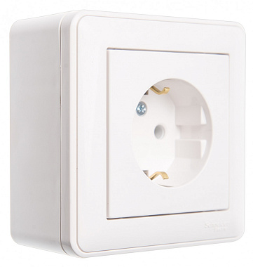 Коробка для наружного монтажа с рамкой 1-м SE W59 белый