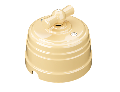 Выключатель 1-кл. проходной пластиковый МезонинЪ Усадьба слоновая кость