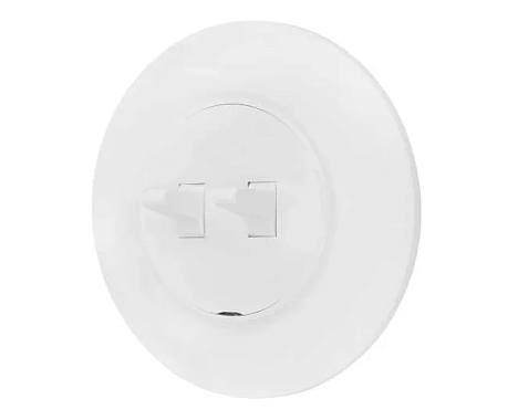 Выключатель 2 СП 10А круглый Bylectrica Прованс бежевый