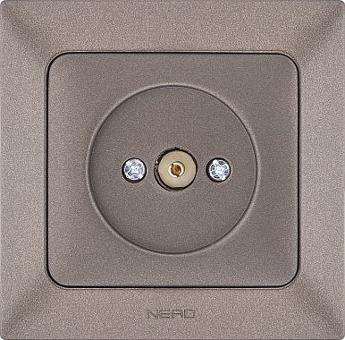 Розетка 1 СП TV проходная/концевая Ne-ad Aras мокко