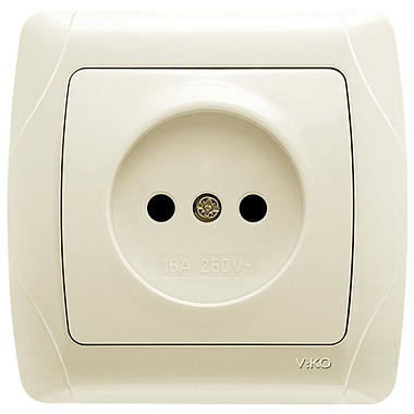 Розетка 1 СП 10А Viko Carmen крем