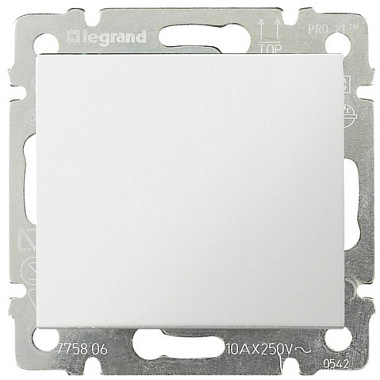 Выключатель 1 СП 10А механизм Legrand Valena белый