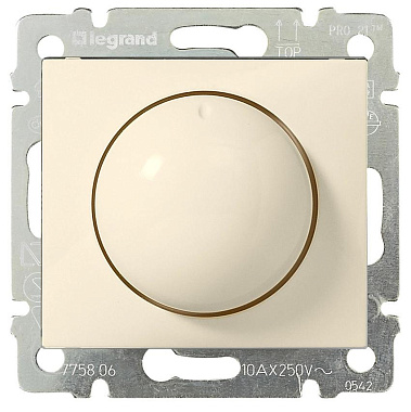 Светорегулятор 1 СП 400Вт поворотный (диммер) механизм Legrand Valena слоновая кость