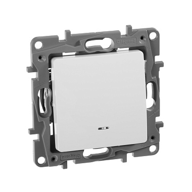 Переключатель 1 СП 10А с подсв. механизм Legrand Etika белый