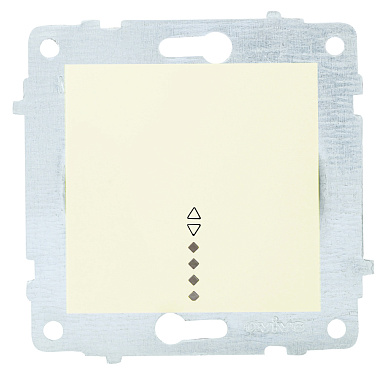 Выключатель 1 СП 10А проходной с подсв. механизм Ovivo крем