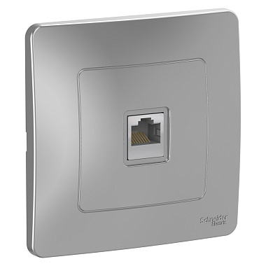 Розетка 1 СП комп. RJ45 кат.5e SE Blanca алюминий