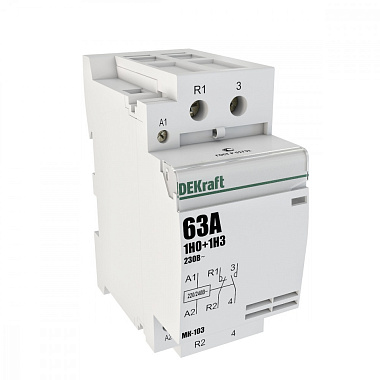 Контактор  63А модульный 1НО+1НЗ МК-103 DEKraft